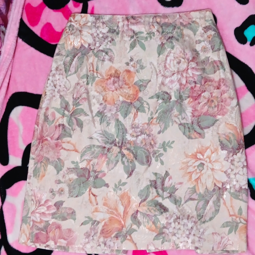 SIZE 9 VINTAGE FLORAL SKIRT